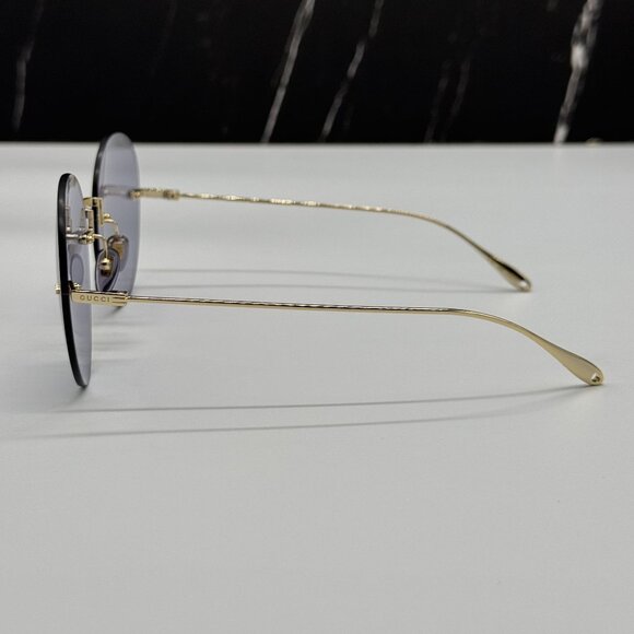 NEW GUCCI GG1149S 006 WITH EARRINGS GOLD WOMEN GUCCI SUNGLASSES main image 5